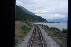 Looking Out Back Of Train Alaska DSC04380