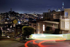 San Francisco Lombard Street At Night