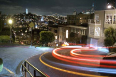San Francisco Lombard Street At Night 01