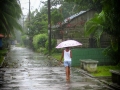 Girl In Tortuguero Rain - zcosta ricaIMG_6115