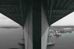 Looking West Then East Under The Bridge