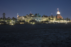 View of Hotel Del Coronado From the Beach at Night