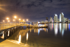 San Diego Coronado Ferry landing with downtown San Diego in background.