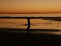 Jogger Torrey Pines Beach Sunset