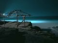 Hut at WindanSea Beach in La Jolla after a storm.