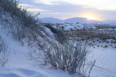 White Sands New Mexico and Mountains
